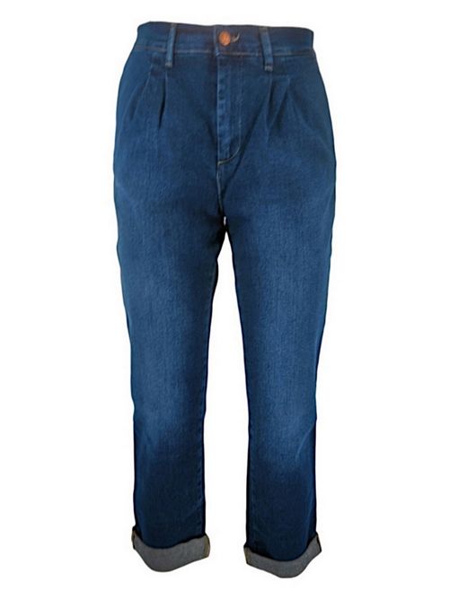 Women's medium denim jeans with pleats Atelier Cigala's | 350-TDSB325Y